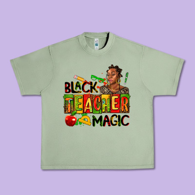 Black Teacher  Magic Urban Heavy Tee Designed By Adodesignshop