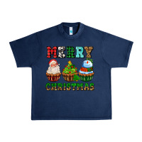 Navy merry christmas with cupcakes Urban Heavy Tee - AdoDesignShop