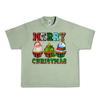 Oil Green merry christmas with cupcakes Urban Heavy Tee - AdoDesignShop