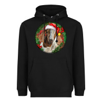 Black Boer Goat Christmas Heavyweight Hoodie - LillyAllenDesigns