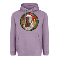 Lavender Boer Goat Christmas Heavyweight Hoodie - LillyAllenDesigns