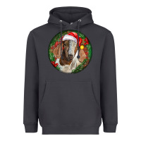 Smoke Boer Goat Christmas Heavyweight Hoodie - LillyAllenDesigns