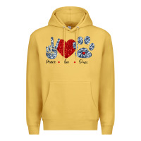 Antique Gold Peace Love Paws Premium Hoodie - Bettercallsaul