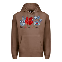 Chestnut Peace Love Paws Premium Hoodie - Bettercallsaul