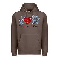 Coffee Peace Love Paws Premium Hoodie - Bettercallsaul