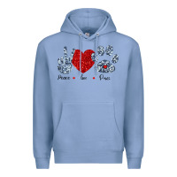 Colony Blue Peace Love Paws Premium Hoodie - Bettercallsaul