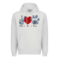 Dove Grey Peace Love Paws Premium Hoodie - Bettercallsaul