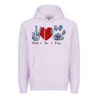 Lilac Peace Love Paws Premium Hoodie - Bettercallsaul