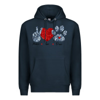 Navy Peace Love Paws Premium Hoodie - Bettercallsaul