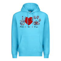 Ocean Blue Peace Love Paws Premium Hoodie - Bettercallsaul