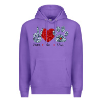 Purple Peace Love Paws Premium Hoodie - Bettercallsaul