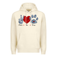 Sandshell Peace Love Paws Premium Hoodie - Bettercallsaul