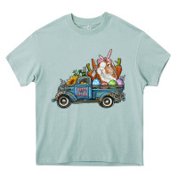 Arona Happy Easter Truck with Bunny Eggs And Carrot Heavy Core Tee - RanaPortraitStore