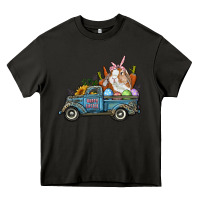 Asphalt Happy Easter Truck with Bunny Eggs And Carrot Heavy Core Tee - RanaPortraitStore