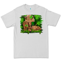 Dove Grey st patrick's day lucky cow family Premium Tee - RanaPortraitStore