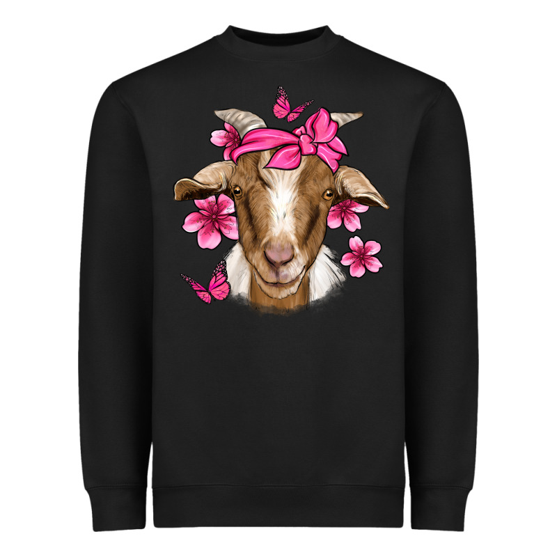 Pink Floral Bandana Goat Heavyweight Sweatshirt by Jasminsmagicworld | Teevron
