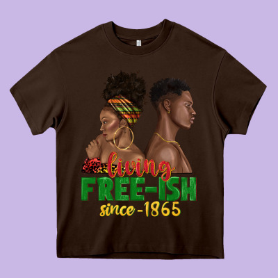 Living Free Ish Since 1865 With Afro Black Woman A Heavy Core Tee Designed By Texasbilliewilder