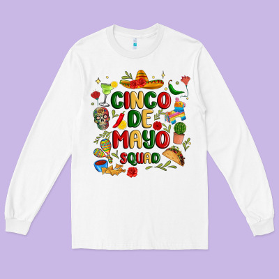 Cinco De Mayo Squad Long Sleeve Tee Designed By Jahusdesignshop