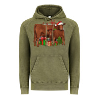 Vintage Olive Christmas Gelbvieh Vintage Hoodie - JahusDesignShop