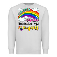 Dove Grey the only choice i made was to be myself Premium Sweatshirt - Artiststas