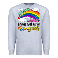 Heather Grey the only choice i made was to be myself Premium Sweatshirt - Artiststas