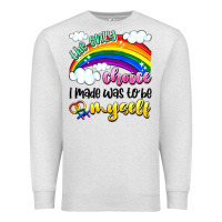 Oatmeal Heather the only choice i made was to be myself Premium Sweatshirt - Artiststas