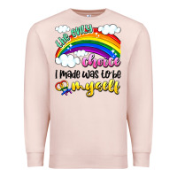 Pale Pink the only choice i made was to be myself Premium Sweatshirt - Artiststas