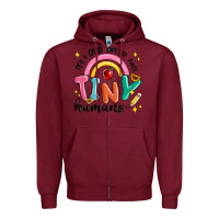 Burgundy its a good day to teach tiny humans Zipper Hoodie - MaliasSmallBusiness