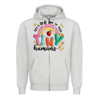 Dove Grey its a good day to teach tiny humans Zipper Hoodie - MaliasSmallBusiness