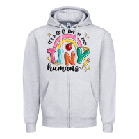 Heather Grey its a good day to teach tiny humans Zipper Hoodie - MaliasSmallBusiness