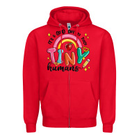 Red its a good day to teach tiny humans Zipper Hoodie - MaliasSmallBusiness