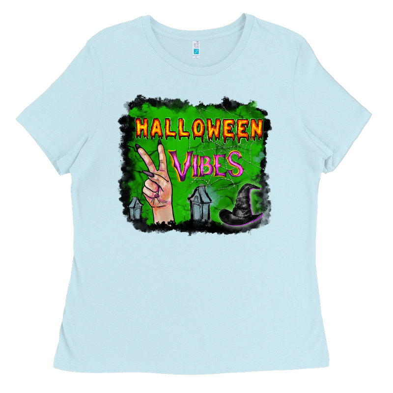 Watercolor Halloween Vibes Ladies Tee by RanaPortraitStore | Teevron