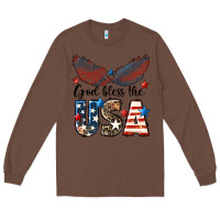 Chestnut Western God Bless The USA Long Sleeve Tee - LillyAllenDesigns