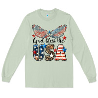 Matcha Western God Bless The USA Long Sleeve Tee - LillyAllenDesigns