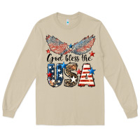 Mushroom Western God Bless The USA Long Sleeve Tee - LillyAllenDesigns