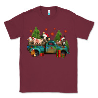 Burgundy christmas farm animals truck Classic Tee - Jasminsmagicworld