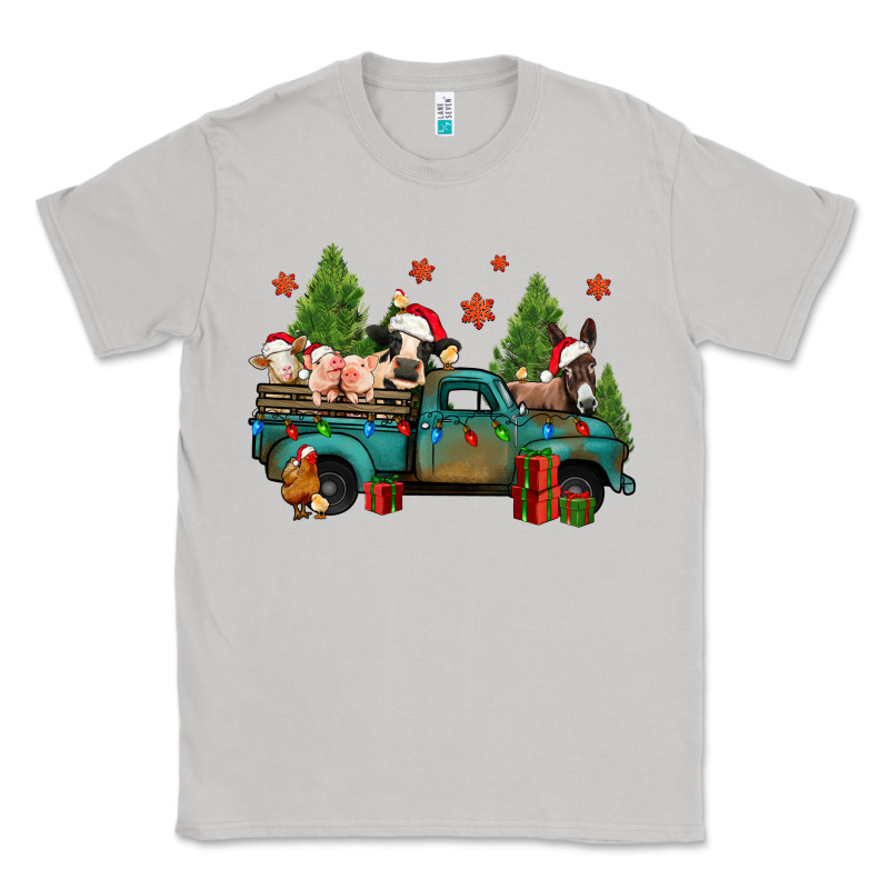 Christmas Farm Animals Truck Classic Tee by Jasminsmagicworld | Teevron