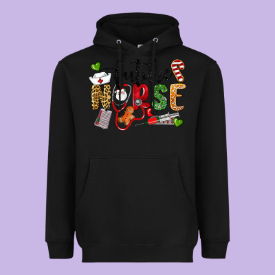 Chrismas Future Nurse Heavyweight Hoodie Designed By Lillyallendesigns