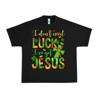 Black I don't need luck I've got Jesus Urban Heavy Tee - Jasminsmagicworld
