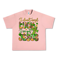 Salmon I don't need luck I've got Jesus Urban Heavy Tee - Jasminsmagicworld