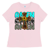 Bubblegum Pink amen Ladies Tee - JahusDesignShop