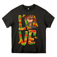 Asphalt love juneteenth with fist Heavy Core Tee - texasbilliewilder