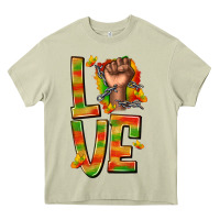 Mossy love juneteenth with fist Heavy Core Tee - texasbilliewilder