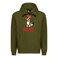 Army Green Dachshund Mom Premium Hoodie - Bettercallsaul