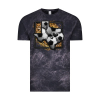 Cloud Black leopard soccer texas map Vintage Tee - Jasminsmagicworld