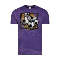 Cloud Purple leopard soccer texas map Vintage Tee - Jasminsmagicworld