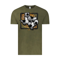 Vintage Olive leopard soccer texas map Vintage Tee - Jasminsmagicworld