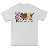 Dove Grey peace love art Premium Tee - texasbilliewilder