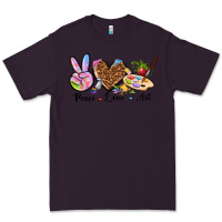 Plum peace love art Premium Tee - texasbilliewilder