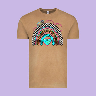 Race Rainbow Vintage Tee Designed By Adodesignshop